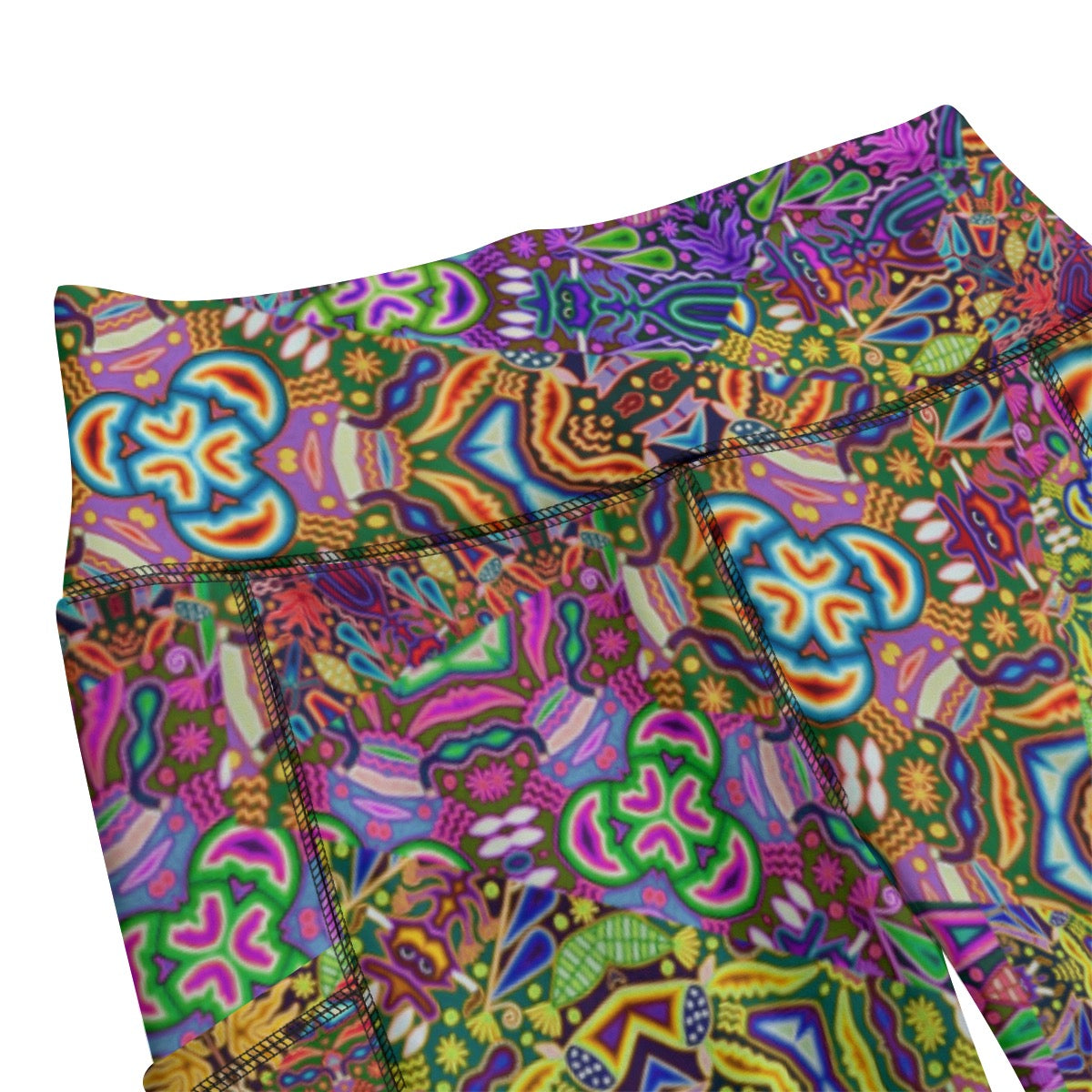 Huichol Visions Women's Yoga Leggings With Side Pockets