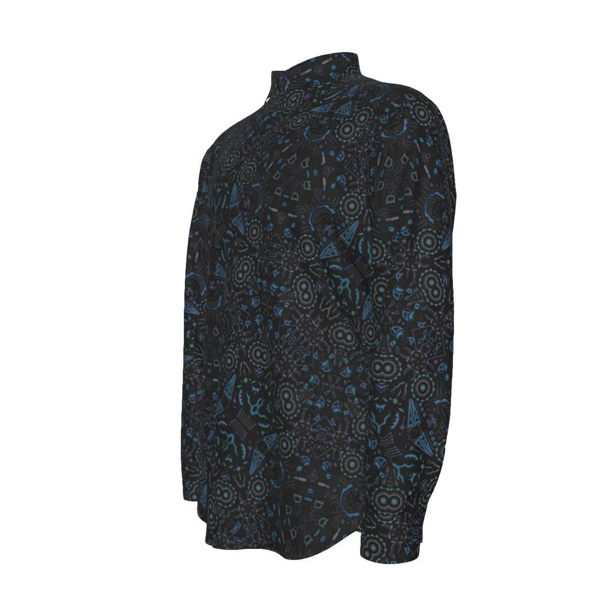 Hidden Realms – Visionary Pattern Men's Long Sleeve Shirt | Cotton poplin