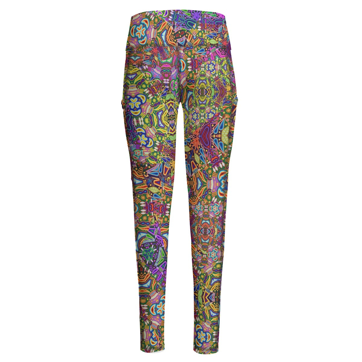 Huichol Visions Women's Yoga Leggings With Side Pockets