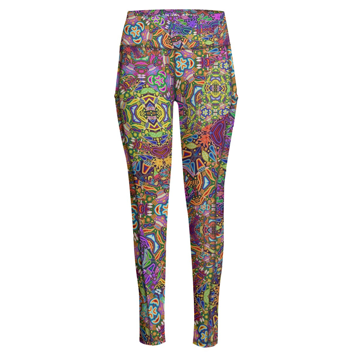Huichol Visions Women's Yoga Leggings With Side Pockets