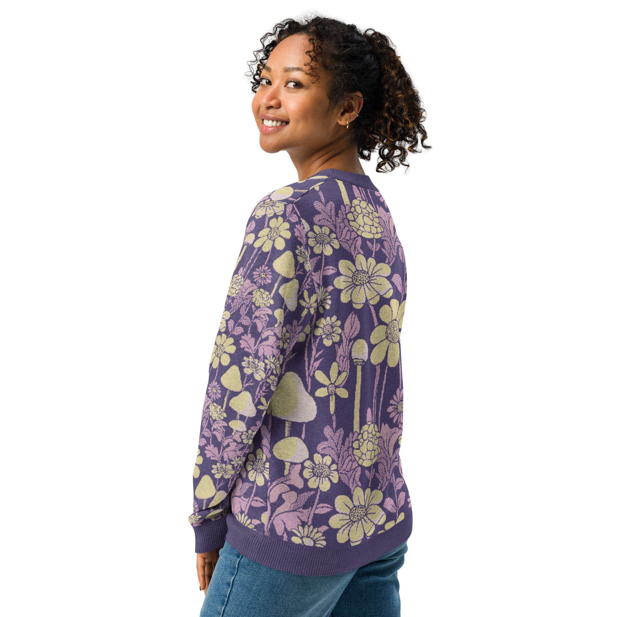 Groovy Garden – Jacquard-Knit Sweater