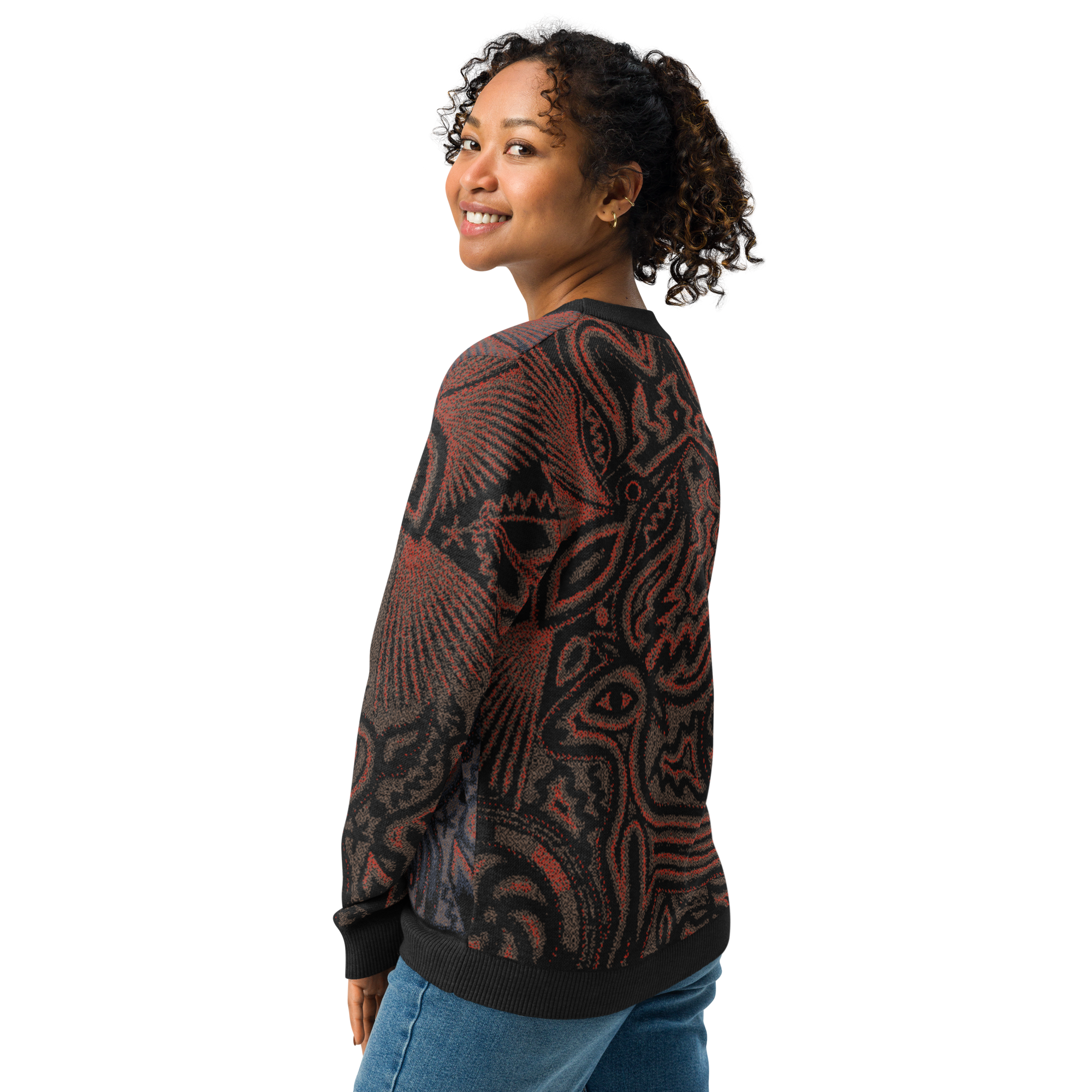 Spirit Threads – Jacquard-Knit Sweater