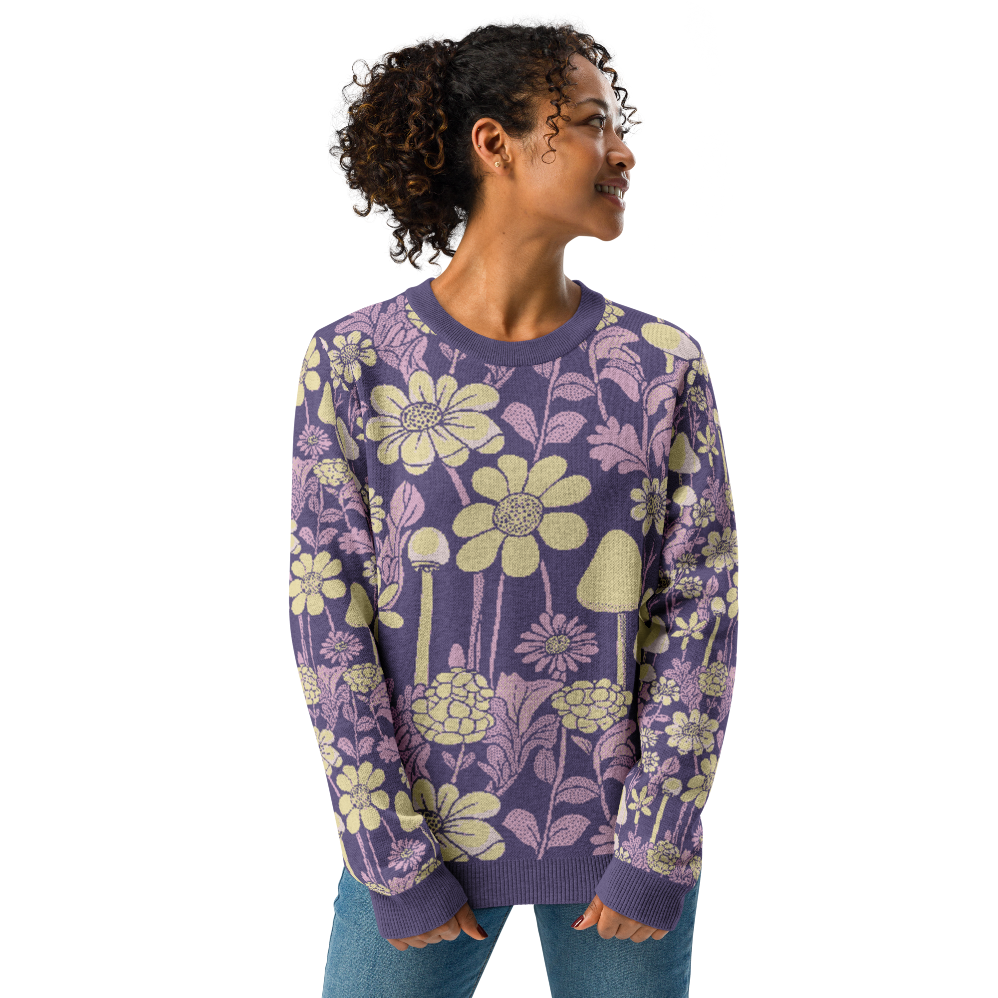 Groovy Garden – Jacquard-Knit Sweater