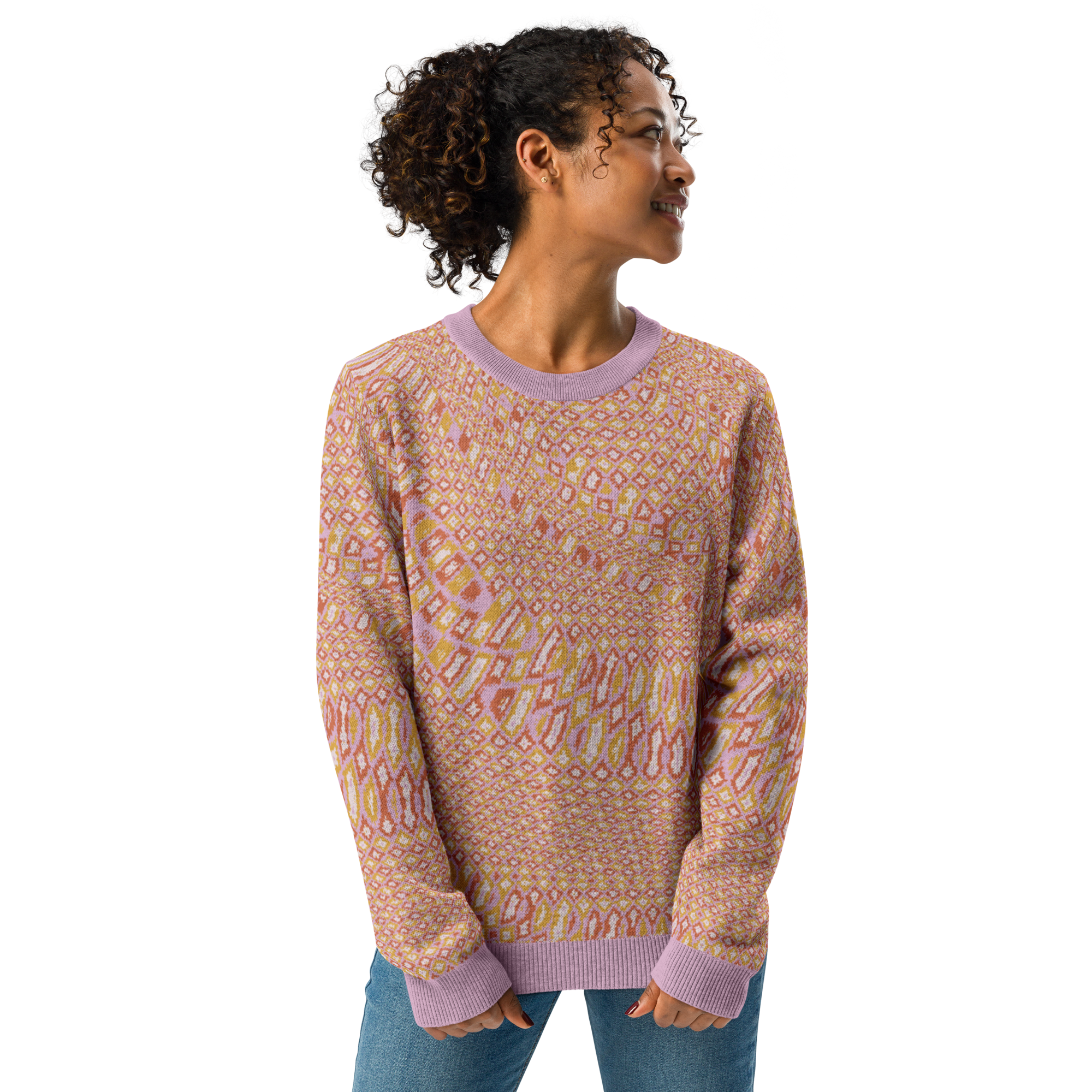 Liquid Geometry – Jacquard-Knit Sweater