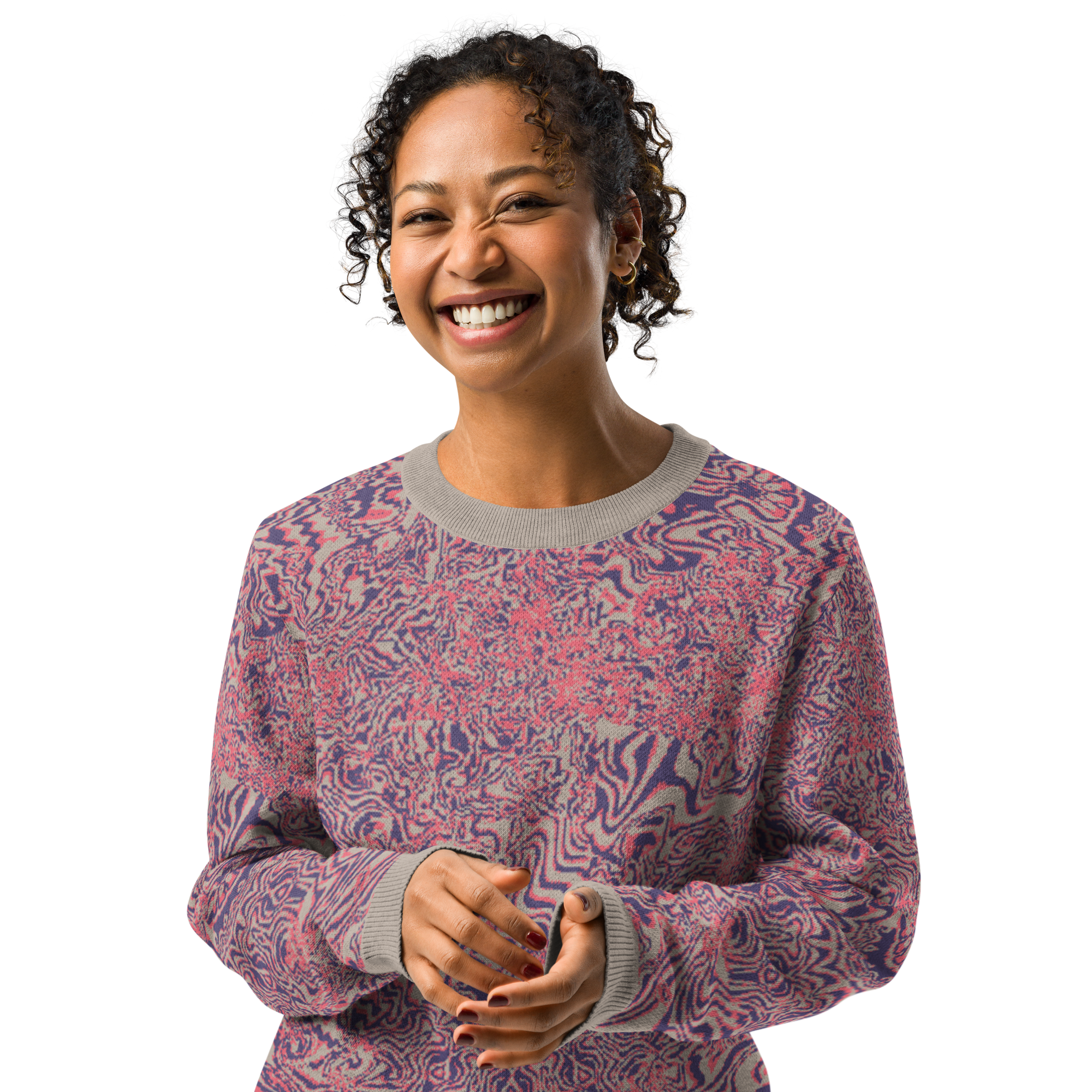 Liquid Geometry – Jacquard-Knit Sweater