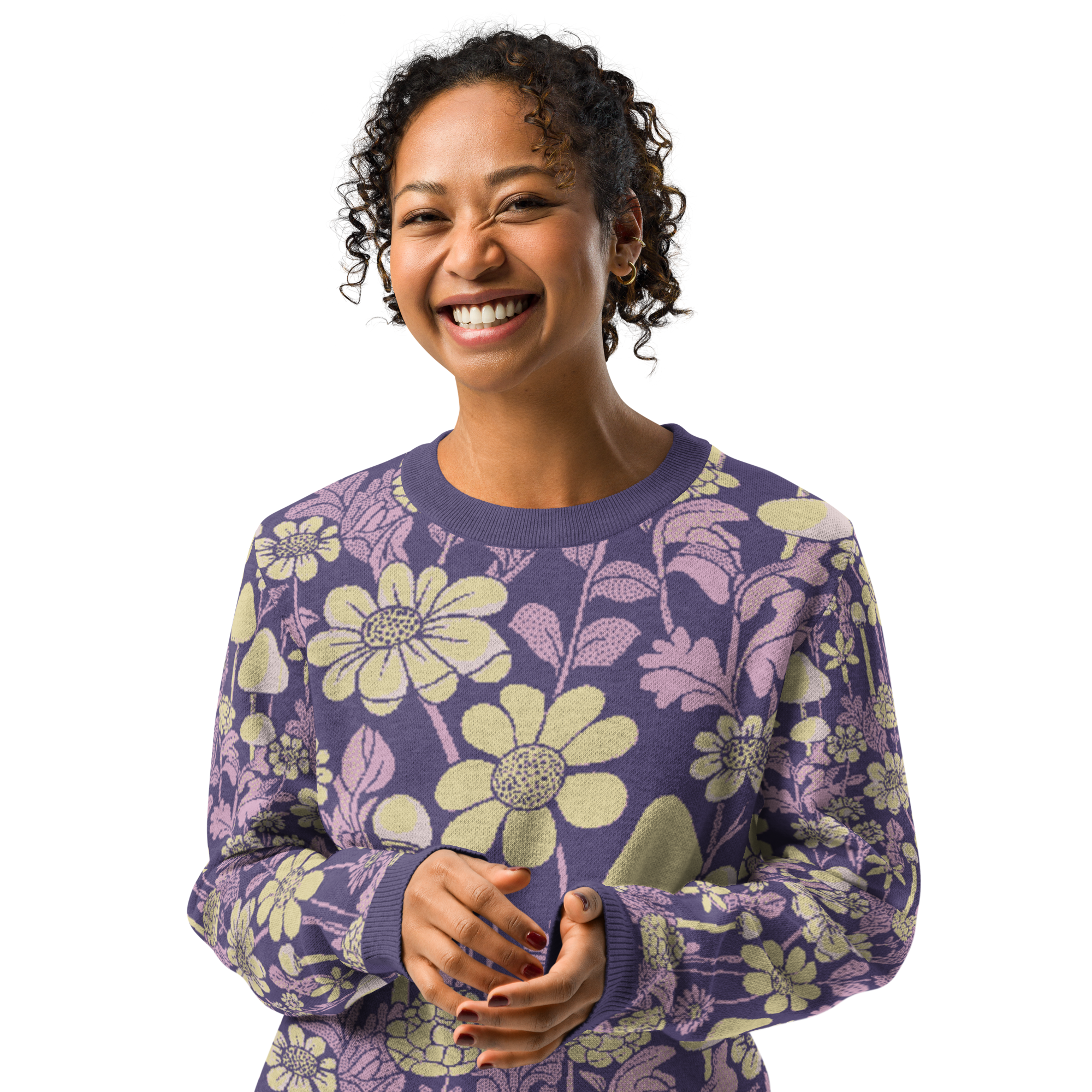 Groovy Garden – Jacquard-Knit Sweater