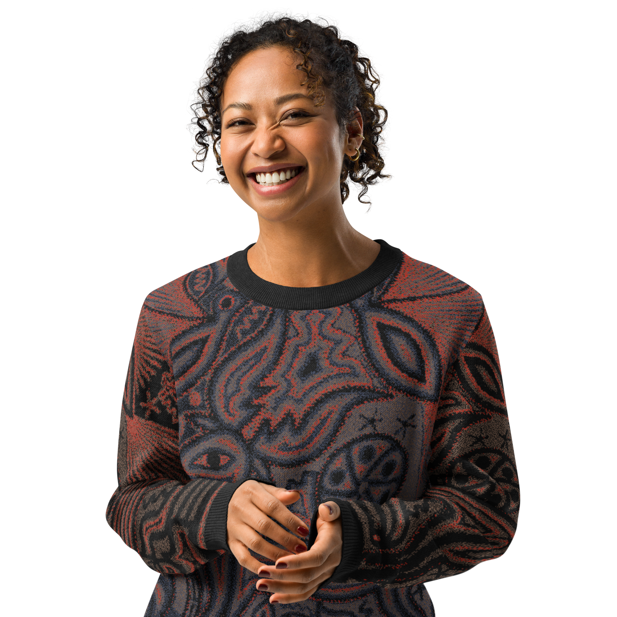 Spirit Threads – Jacquard-Knit Sweater