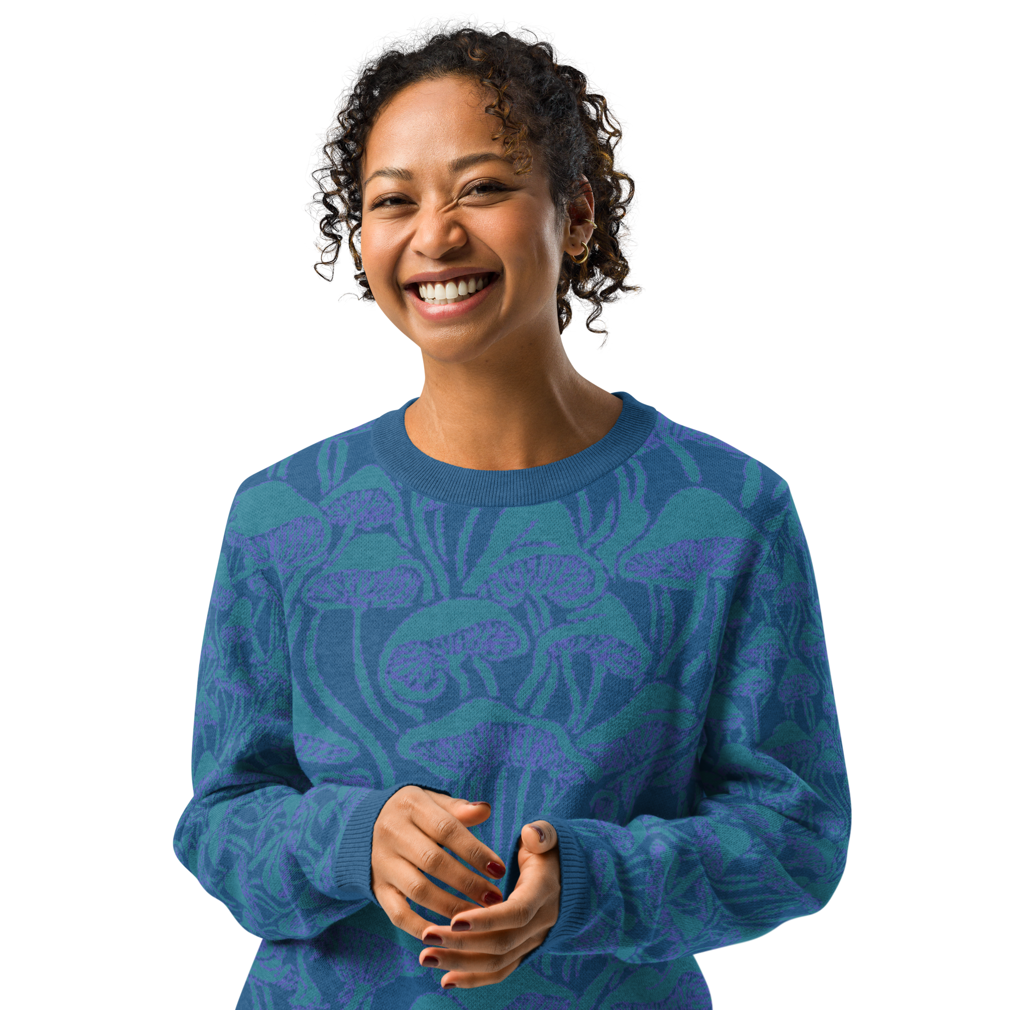 MycoVision – Jacquard-Knit Crew Neck Sweater