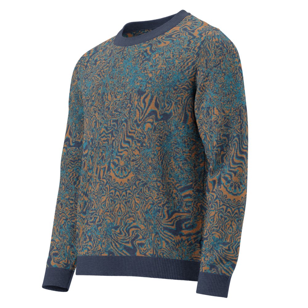 Flow State – Jacquard-Knit Crew Neck Sweater