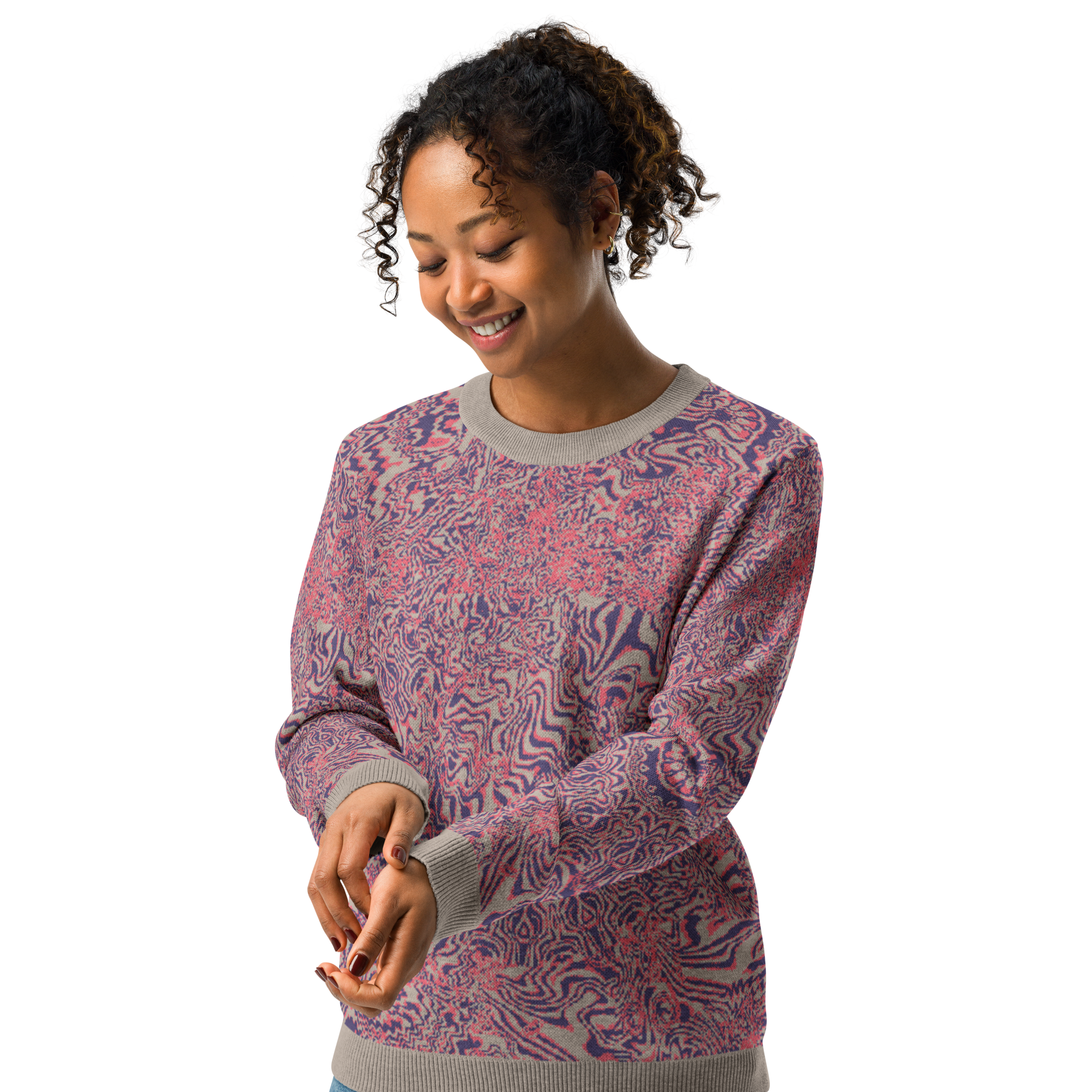 Liquid Geometry – Jacquard-Knit Sweater