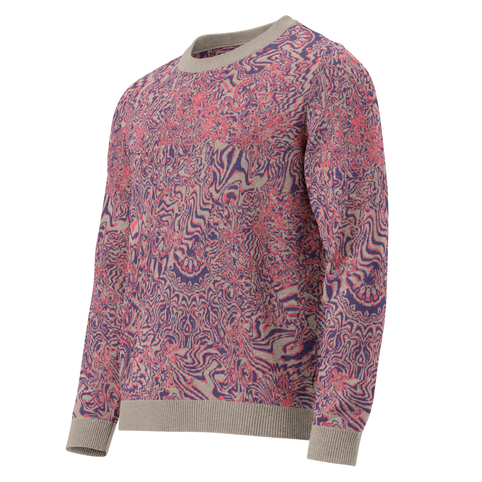 Liquid Geometry – Jacquard-Knit Sweater