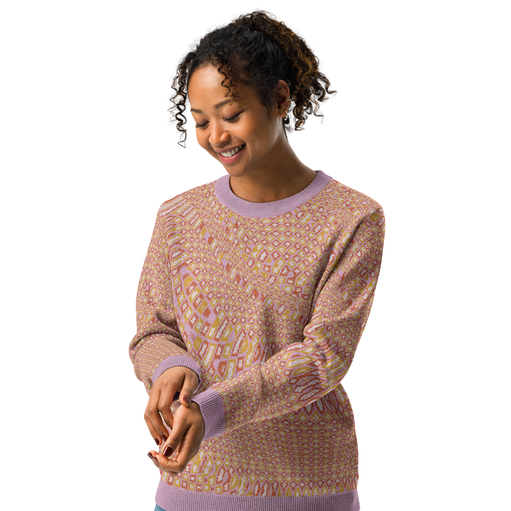 Liquid Geometry – Jacquard-Knit Sweater