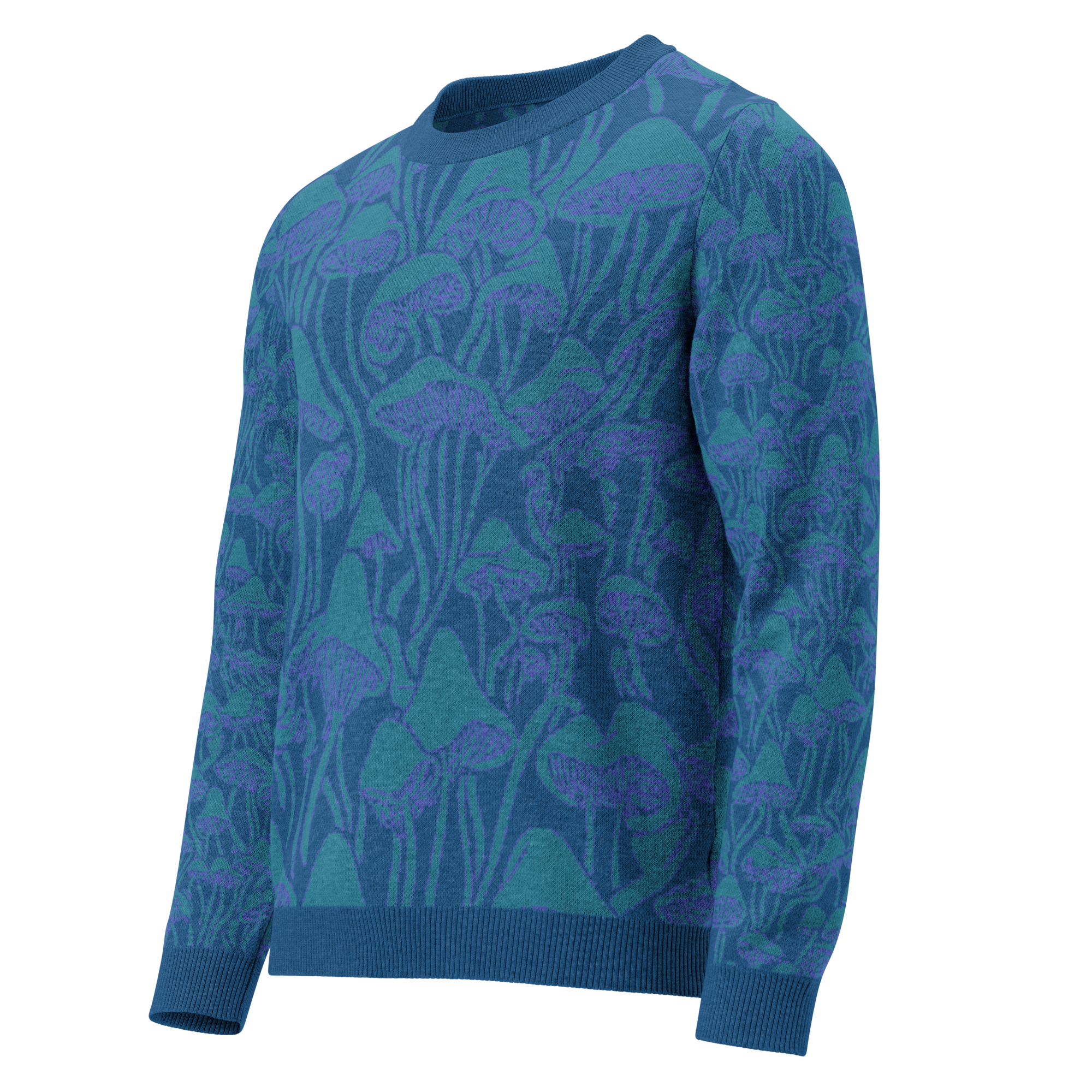 MycoVision – Jacquard-Knit Crew Neck Sweater