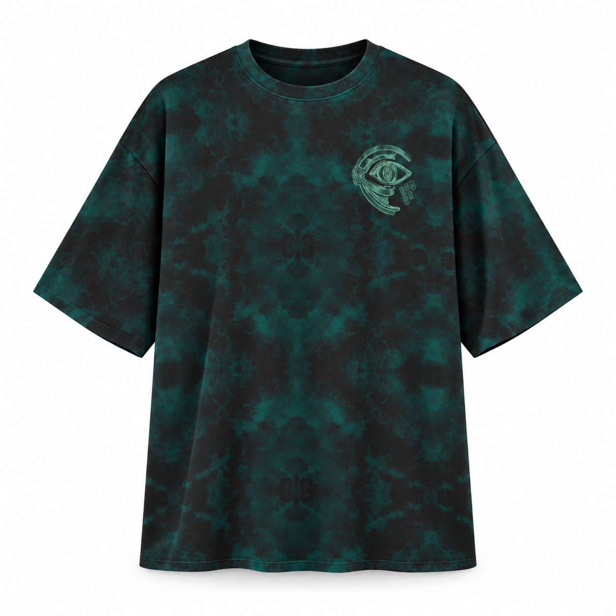 emerald principle oversized t shirt — standalone product, front view