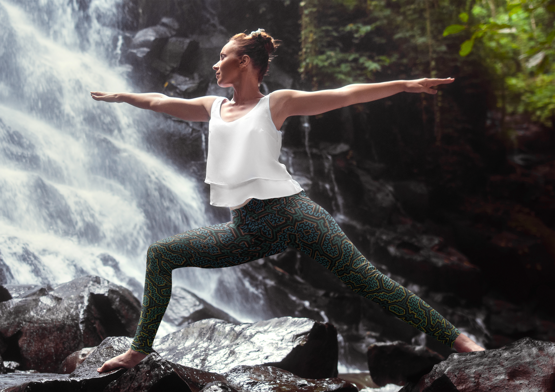 Shipibo Flow Leggings Women's High Waist Leggings With Side Pocket