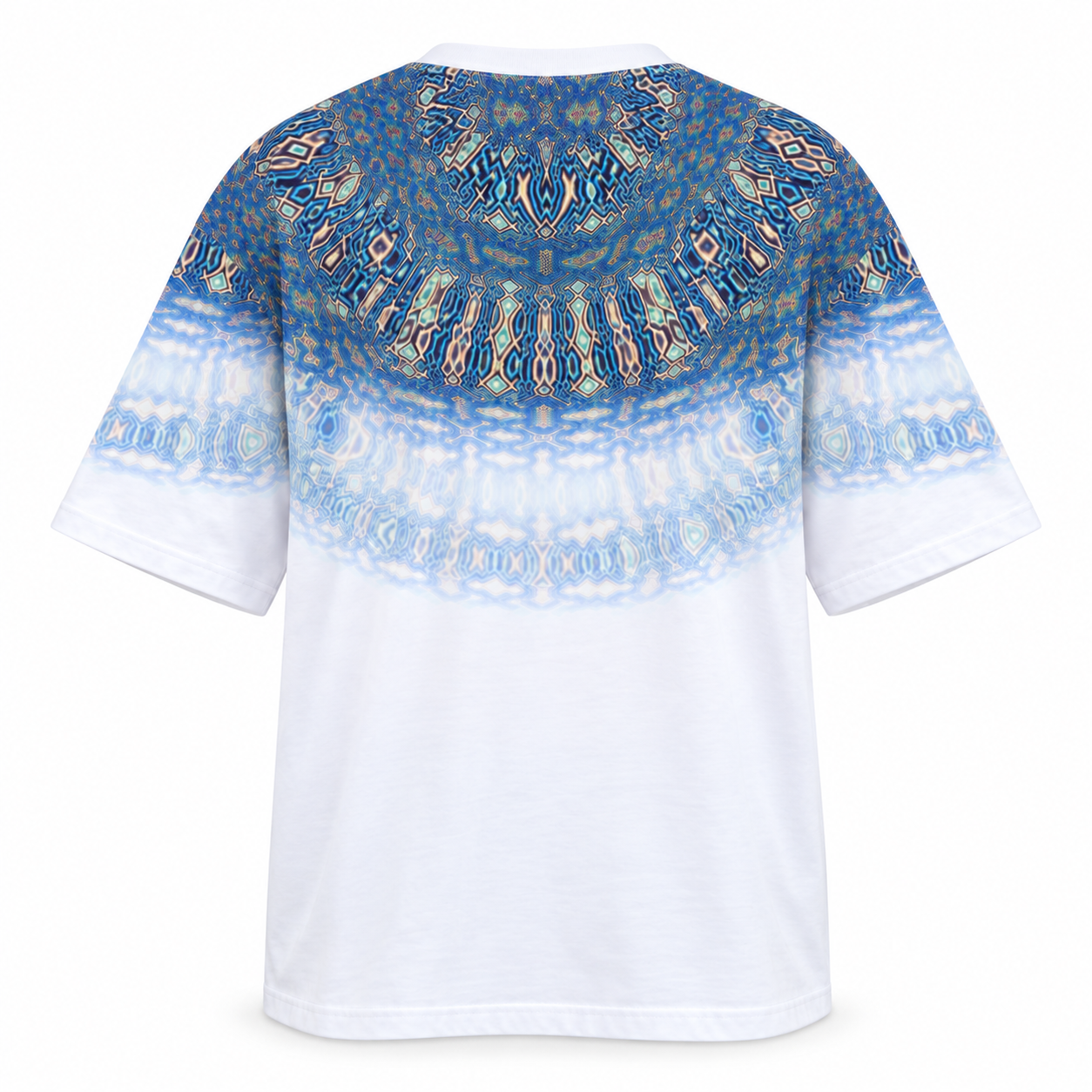Liquid Kaleidoscope oversized T-shirt — standalone product, back view